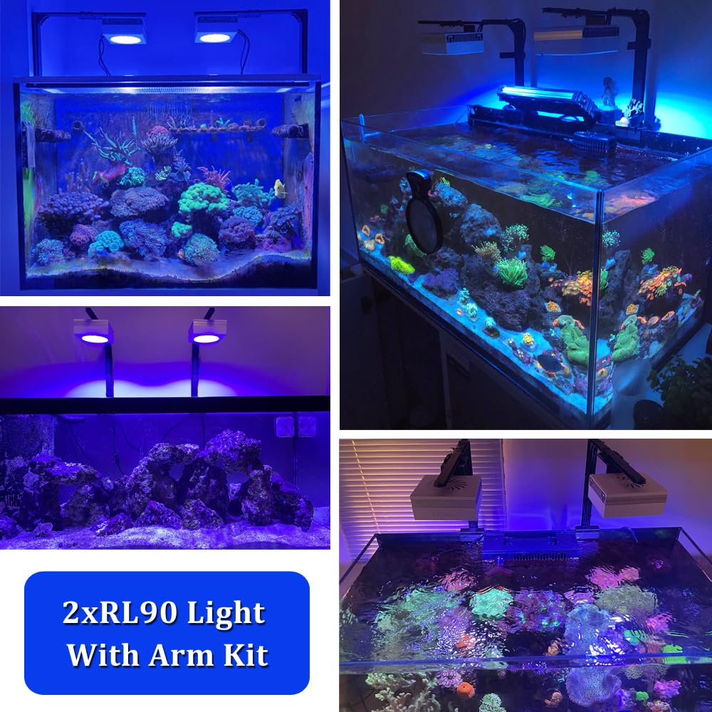 Amazon.co.jp: 2PCS PopBloom RL90 LED のアクアリウム ライト- APP